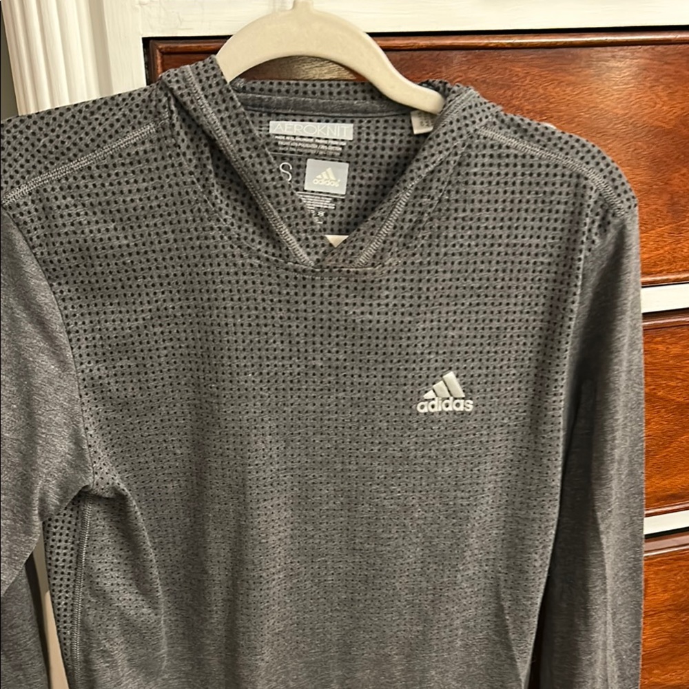Adidas Gray Hoodie Sweatshirt